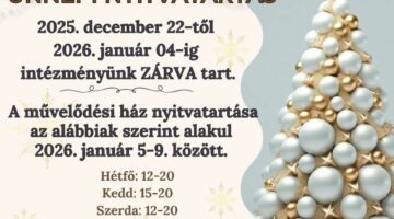 Ünnepi nyitvatartás