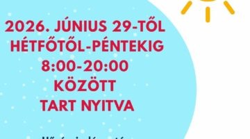 Nyári nyitva tartás
